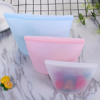 Premium Reusable Silicone Fresh Bags