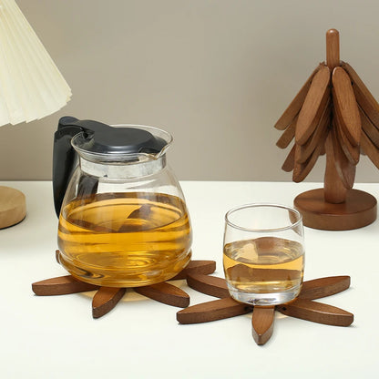 Walnut Heat-Resistant Coaster Trivets